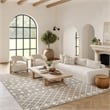 Pemberly Row Transitional 7'x10' Gray Bohemian Indoor Polypropylene Rug