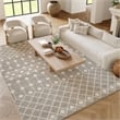 Pemberly Row Transitional 7'x10' Gray Bohemian Indoor Polypropylene Rug