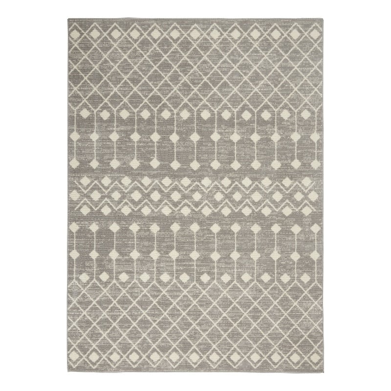 Pemberly Row Transitional 7'x10' Gray Bohemian Indoor Polypropylene Rug