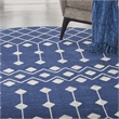 Pemberly Row 8' Round Navy Bohemian Indoor Polypropylene Rug