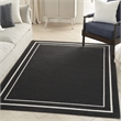 Pemberly Row 4'x6' Black Ivory Contemporary Polypropylene Rug