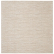 Pemberly Row Contemporary 5' Square Ivory Beige Indoor/Outdoor Rug