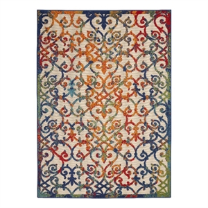 Pemberly Row 7'10&quotx10'6&quot Multicolor Indoor/Outdoor Polypropylene Rug