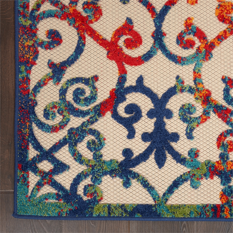 Pemberly Row 7'x10' Multicolor Indoor/Outdoor Polypropylene Rug