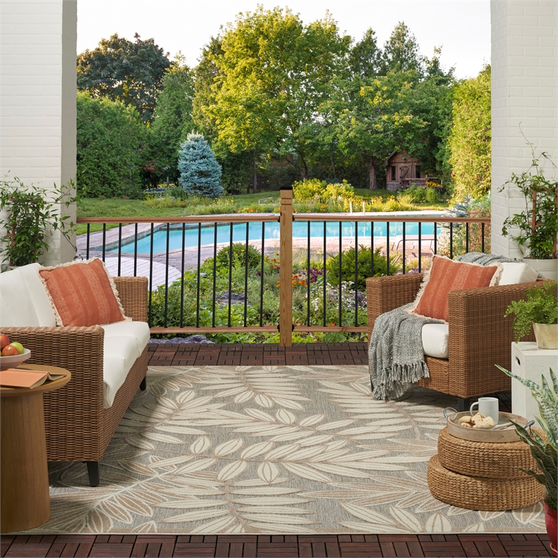 Pemberly Row 7'x10' Natural Indoor/Outdoor Polypropylene Rug