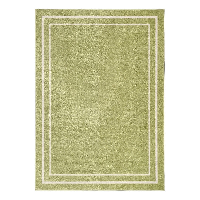 Pemberly Row 6'x9' Green Ivory Contemporary Polypropylene Rug