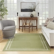 Pemberly Row 6'x9' Green Ivory Contemporary Polypropylene Rug