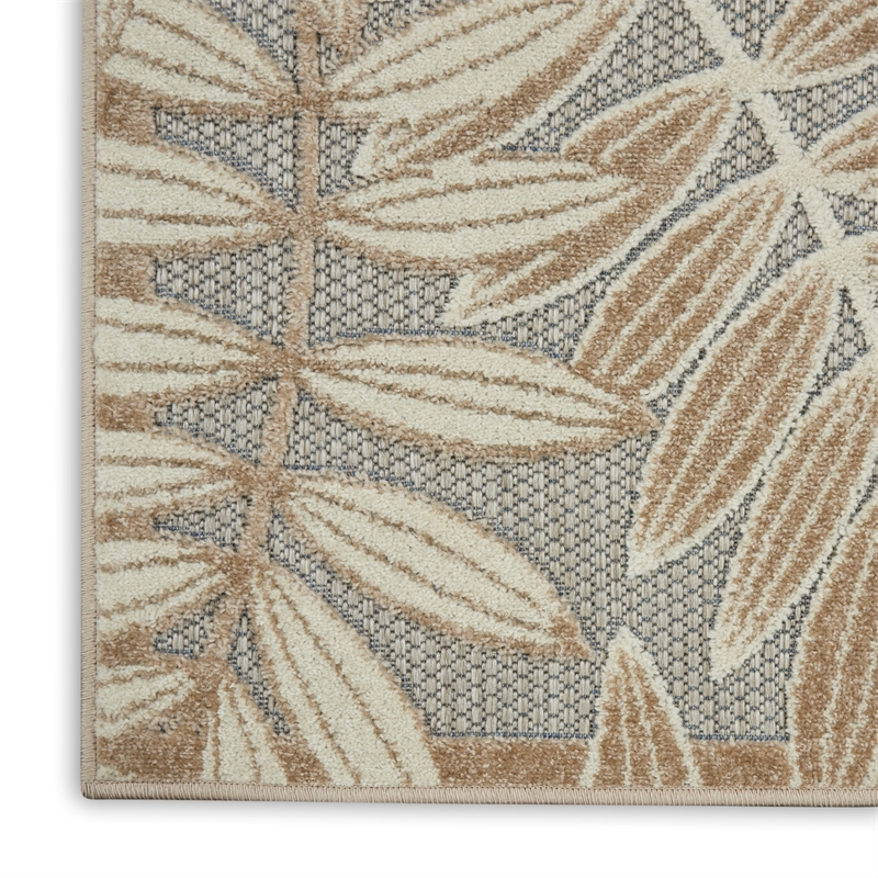 Pemberly Row Contemporary 6'x9' Natural Indoor/Outdoor Polypropylene Rug