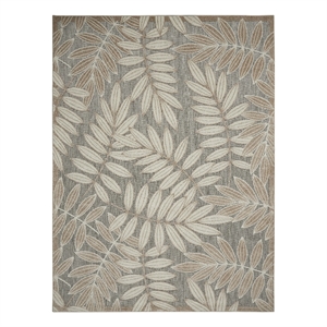 Pemberly Row Contemporary 6'x9' Natural Indoor/Outdoor Polypropylene Rug