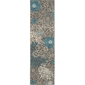 Pemberly Row 2'2&quotx7'6&quot Charcoal/Blue Contemporary Indoor Rug