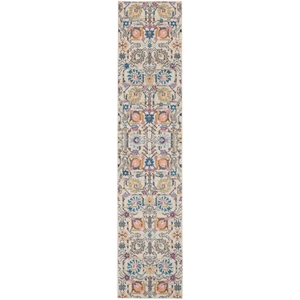 Pemberly Row Transitional 2'2&quotx10' Ivory/Multi Bohemian Indoor Rug