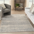 Pemberly Row Modern / Contemporary 4'x6' Grey/Beige Plush Rug