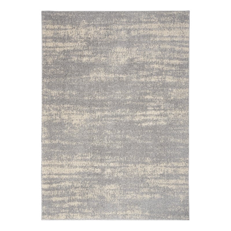 Pemberly Row Modern / Contemporary 4'x6' Grey/Beige Plush Rug