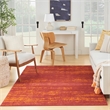 Pemberly Row Modern / Contemporary 4'x6' Red Finish Plush Rug