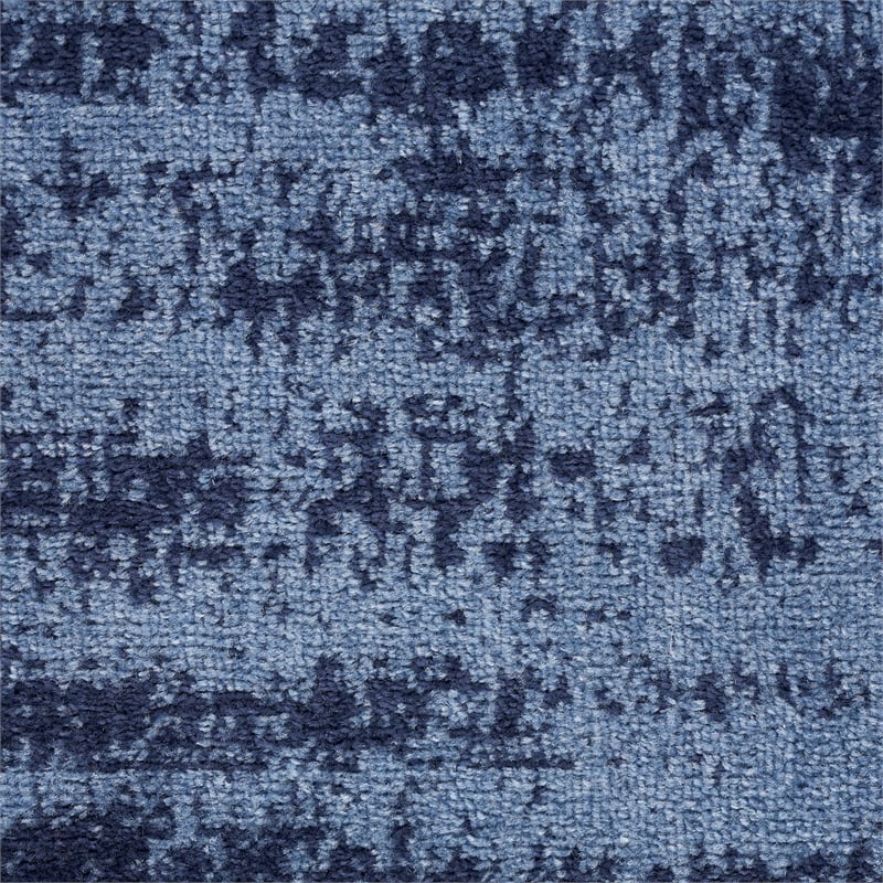 Pemberly Row Modern / Contemporary 5'x7' Denim Blue Plush Rug