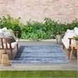 Pemberly Row Modern / Contemporary 5'x7' Denim Blue Plush Rug