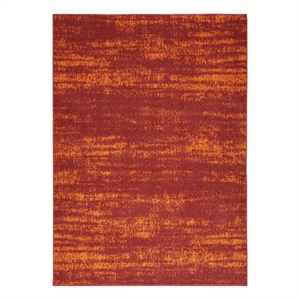 Pemberly Row Modern / Contemporary 5'x7' Red Finish Plush Rug