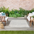 Pemberly Row Modern / Contemporary 6'x9' Grey/Beige Plush Rug