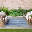 Pemberly Row Modern / Contemporary 6'x9' Denim Blue Plush Rug