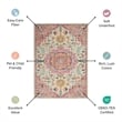 Pemberly Row 8'x10' Ivory/Light Blue Bohemian Indoor Polypropylene Rug