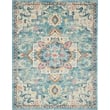 Pemberly Row 8'x10' Ivory/Light Blue Bohemian Indoor Polypropylene Rug