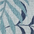 Pemberly Row Contemporary Home Garden Oasis 9'x12' Blue Area Rug