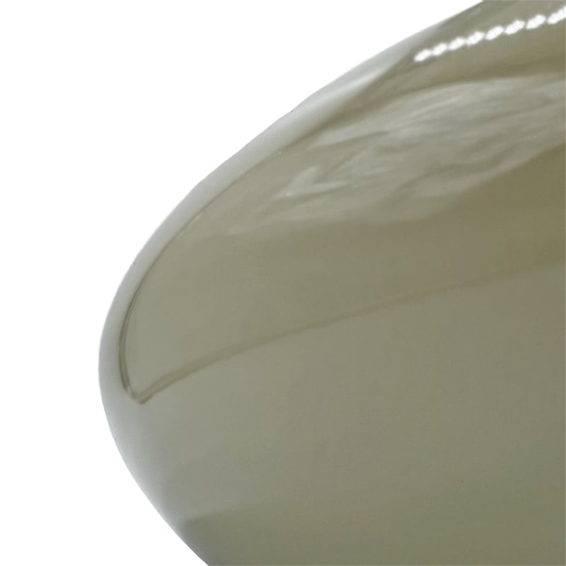 Pemberly Row 14-inch Wide Handmade Aluminum and Glass Artistic Round Bowl Brown