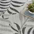 Pemberly Row Contemporary Home Garden Oasis 9'x12' Grey Area Rug