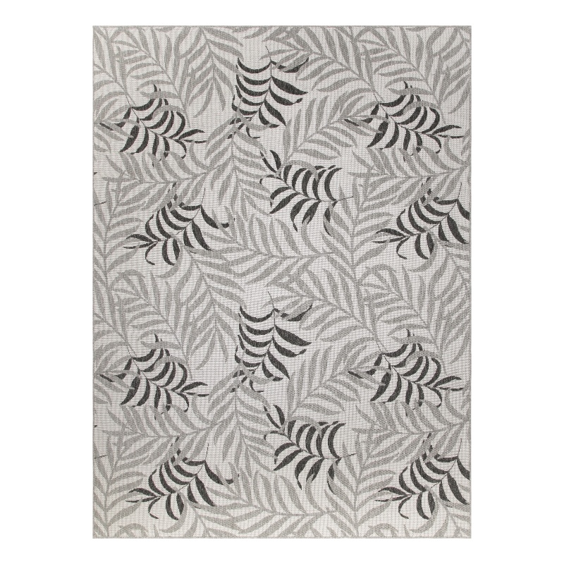 Pemberly Row Contemporary Home Garden Oasis 9'x12' Grey Area Rug