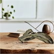 Pemberly Row Decorative Handmade Aluminum Abstract Leaf Sculpture in Bronze