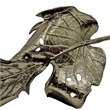 Pemberly Row Decorative Handmade Aluminum Abstract Leaf Sculpture in Bronze