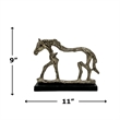 Pemberly Row Decorative Handmade Aluminum Modern Horse Outline Sculpture Bronze