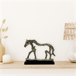 Pemberly Row Decorative Handmade Aluminum Modern Horse Outline Sculpture Bronze