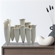 Pemberly Row 13-inch Wide Modern White Ceramic Vase in White