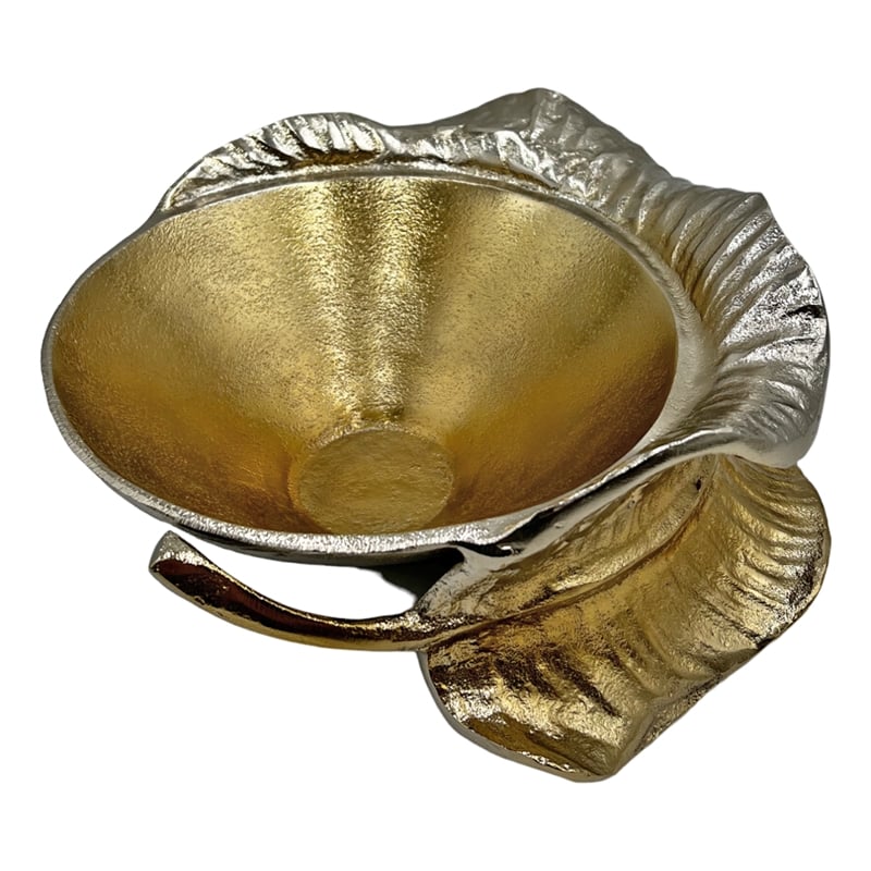 Pemberly Row Decorative Handmade Aluminum Artistic Bowl in Gold