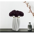 Pemberly Row Contemporary 11-inch Tall White Ceramic Vase in White