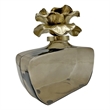Pemberly Row Decorative Handmade Aluminum & Glass Perfume Bottle Sculpture Gold