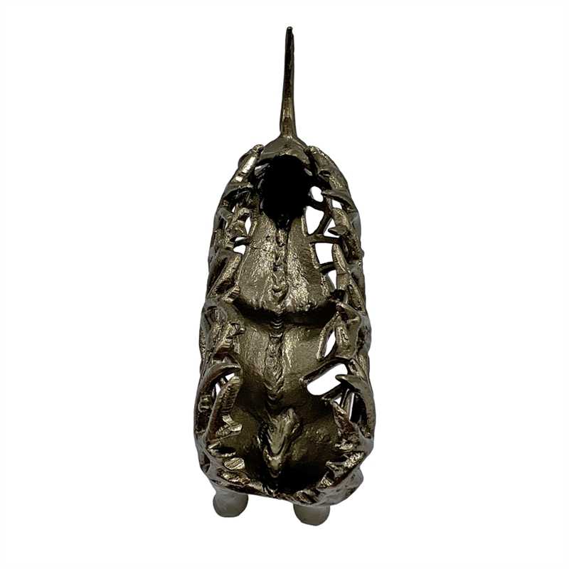 Pemberly Row 13-inch Wide Handmade Aluminum Abstract Rhino Sculpture in Bronze