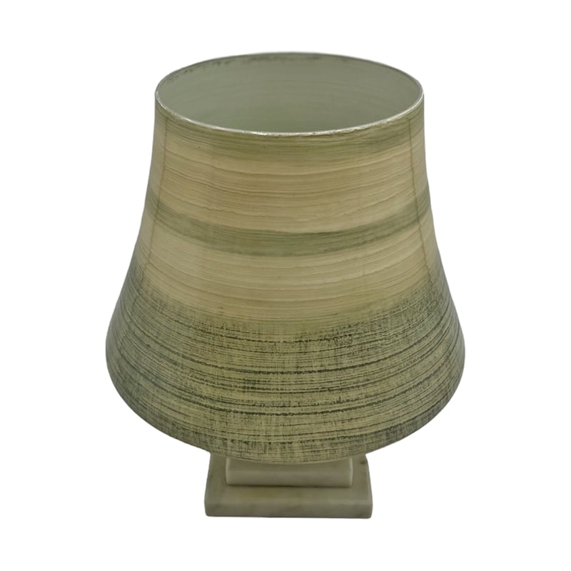 Pemberly Row Decorative Handmade Aluminum Glass Marble Modern Flower Vase Green
