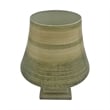 Pemberly Row Decorative Handmade Aluminum Glass Marble Modern Flower Vase Green