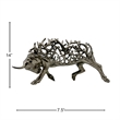 Pemberly Row Decorative Handmade Aluminum Abstract Bull Sculpture in Bronze