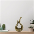 Pemberly Row Decorative Handmade Aluminum Modern Flower Sculpture in Gold