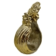 Pemberly Row Decorative Handmade Aluminum Modern Flower Sculpture in Gold