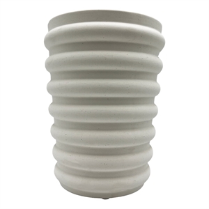 Pemberly Row Modern / Contemporary Beige Ceramic Vase in Beige