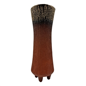Pemberly Row 17-inch Tall Modern Brown Ceramic Vase in Brown