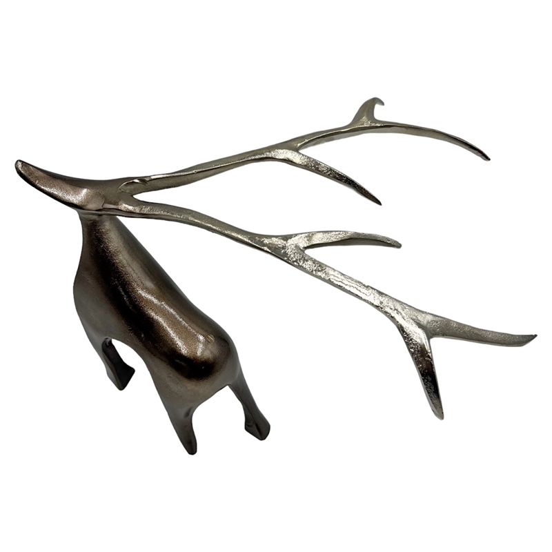 Pemberly Row Decorative Handmade Aluminum Abstract Modern Deer Sculpture Bronze