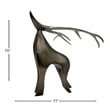 Pemberly Row Decorative Handmade Aluminum Abstract Modern Deer Sculpture Bronze