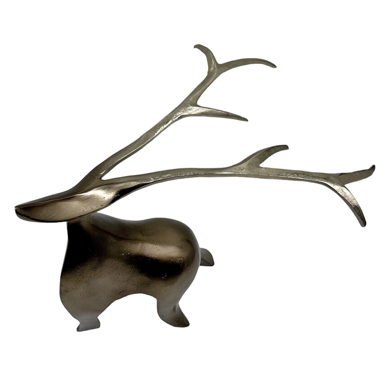 Pemberly Row Decorative Handmade Aluminum Abstract Modern Deer Sculpture Bronze