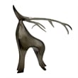Pemberly Row Decorative Handmade Aluminum Abstract Modern Deer Sculpture Bronze