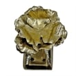 Pemberly Row Decorative Handmade Aluminum & Glass Perfume Bottle Sculpture Gold